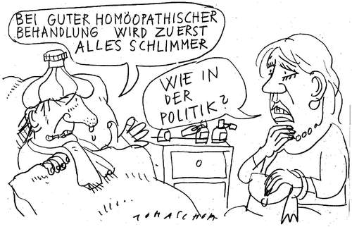 Cartoon: Homöopathie (medium) by Jan Tomaschoff tagged homöopathie