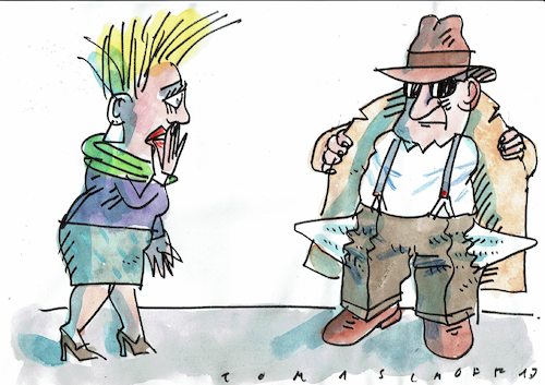 Cartoon: Huch (medium) by Jan Tomaschoff tagged überraschung,schock,überraschung,schock