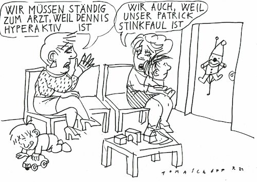 Cartoon: hyperaktiv (medium) by Jan Tomaschoff tagged adhs,hyperaktives,kind,adhs,hyperaktives,kind