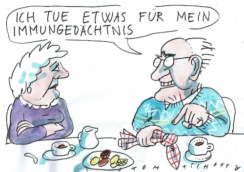 Cartoon: Immun (medium) by Jan Tomaschoff tagged epidemie,immunität,abwehr,epidemie,immunität,abwehr