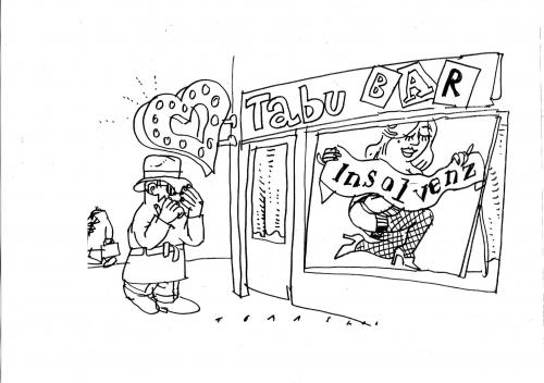 Cartoon: Insolvenz (medium) by Jan Tomaschoff tagged wirtschaftskrise,insolvenzen