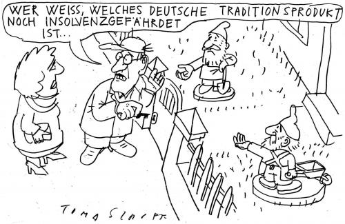 Cartoon: Insolvenzen (medium) by Jan Tomaschoff tagged insolvenzen,konkurse,wirtschaftskrise,märklin,opel,schiesser