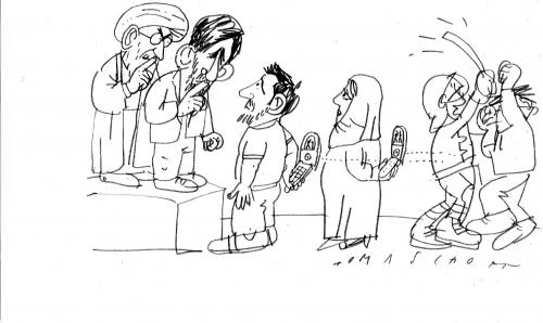 Cartoon: Iran Election (medium) by Jan Tomaschoff tagged iran,election,ahmadinejad,mobiles