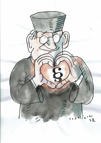 Cartoon: Jurist (medium) by Jan Tomaschoff tagged richter,gesetz,jurist,richter,gesetz,jurist