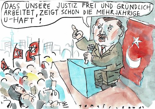 Cartoon: Justiz (medium) by Jan Tomaschoff tagged erdogan,türkei,justiz,erdogan,türkei,justiz