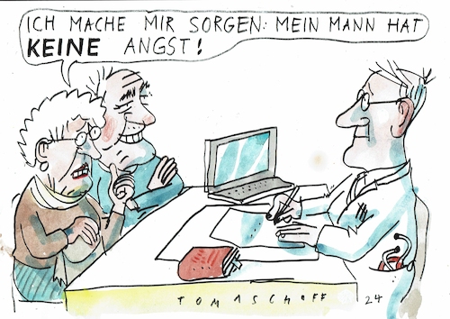 Cartoon: keine Angst (medium) by Jan Tomaschoff tagged angst,gesundheit,demenz,angst,gesundheit,demenz