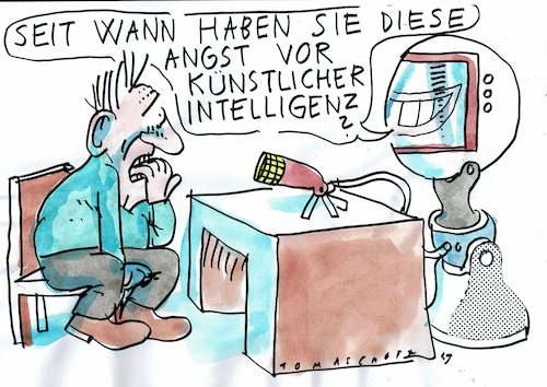 Cartoon: KI (medium) by Jan Tomaschoff tagged künstliche,intelligenz,psychologie,beziehung,künstliche,intelligenz,psychologie,beziehung