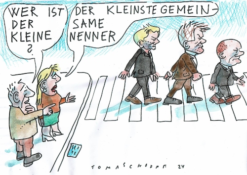 Cartoon: klein (medium) by Jan Tomaschoff tagged scholz,richtlinien,ampel,scholz,richtlinien,ampel