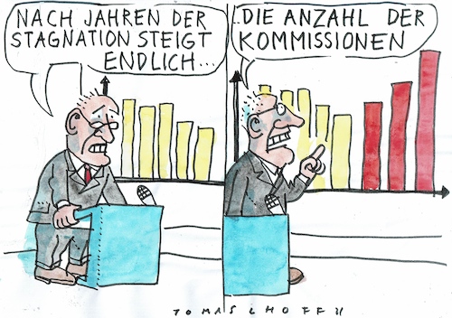 Cartoon: Kommissionen (medium) by Jan Tomaschoff tagged regierung,sozialsystem,finanzen,renten,gesundheit,pflege,regierung,sozialsystem,finanzen,renten,gesundheit,pflege