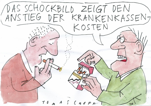 Cartoon: Kosten (medium) by Jan Tomaschoff tagged gesundheit,krankenkasse,kosten,rauchen,gesundheit,krankenkasse,kosten,rauchen