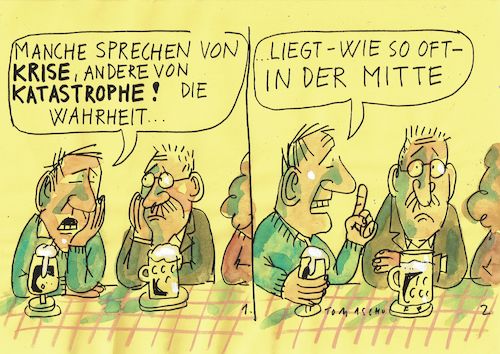 Cartoon: Krise (medium) by Jan Tomaschoff tagged krise,katastrophe,krise,katastrophe