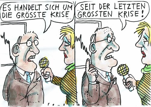 Cartoon: Krise (medium) by Jan Tomaschoff tagged krise,gerede,pessimismus,krise,gerede,pessimismus