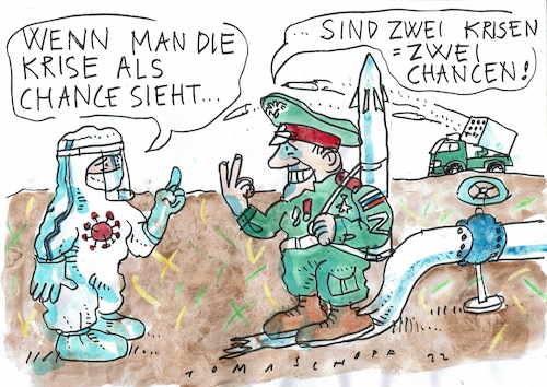 Cartoon: Krise (medium) by Jan Tomaschoff tagged russland,krieg,energie,krise,russland,krieg,energie,krise