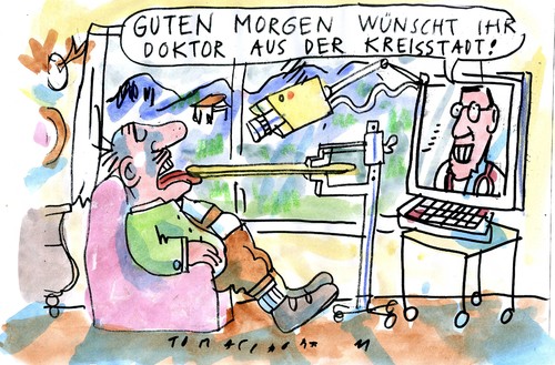 Cartoon: Landärzte (medium) by Jan Tomaschoff tagged ärzteversorgung,landarzt,ärzteversorgung,landarzt,arzt,patient,gesundheit