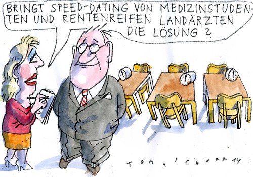 Cartoon: Landärztemangel (medium) by Jan Tomaschoff tagged landärztemangel,landärztemangel