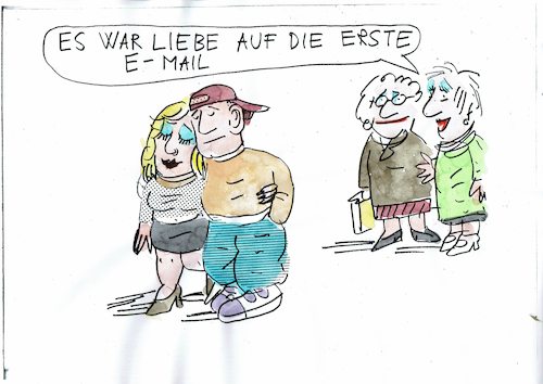 Cartoon: Liebe (medium) by Jan Tomaschoff tagged liebe,kontakt,distanz,internet,liebe,kontakt,distanz,internet