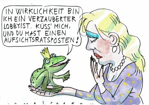 Cartoon: Lobby (medium) by Jan Tomaschoff tagged lobbyist,aufsichtsrat,lobbyist,aufsichtsrat