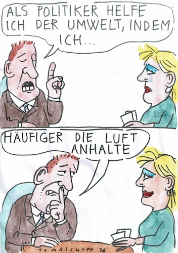 Cartoon: Luft (medium) by Jan Tomaschoff tagged umwelt,politiker,reden,umwelt,politiker,reden