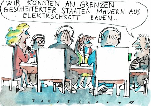 Cartoon: Mauer (medium) by Jan Tomaschoff tagged umwelt,migration,umwelt,migration