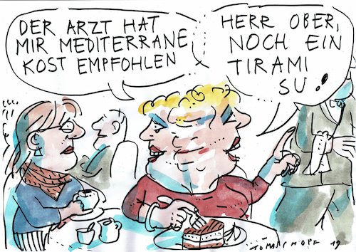 Cartoon: mediterrane Kost (medium) by Jan Tomaschoff tagged diät,übergewicht,diät,übergewicht