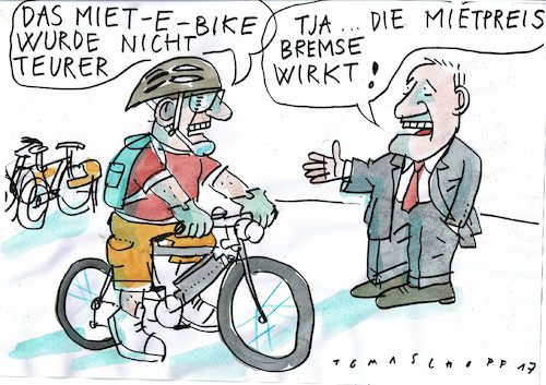 Cartoon: Miete (medium) by Jan Tomaschoff tagged mietrpreisbremse,mietrpreisbremse