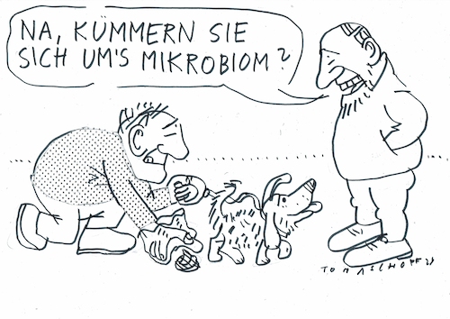 Cartoon: Mikrobiom (medium) by Jan Tomaschoff tagged darmbakterien,darmbakterien