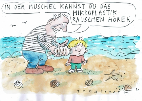 Cartoon: Mikroplastik (medium) by Jan Tomaschoff tagged umwelt,mikroplastik,meer,umwelt,mikroplastik,meer