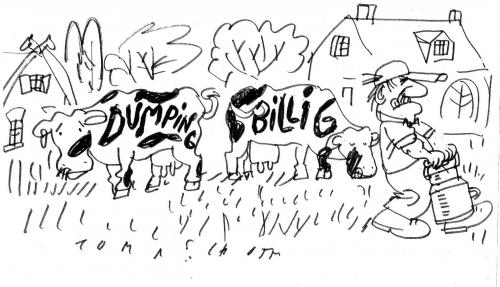 Cartoon: Milch (medium) by Jan Tomaschoff tagged milch,milchpreise,landwirtschaft