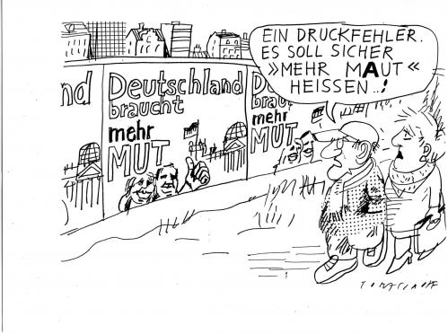 Cartoon: Mut (medium) by Jan Tomaschoff tagged konjunktur,2009,konsum