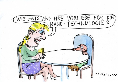 Cartoon: Nanotechnologie (medium) by Jan Tomaschoff tagged nanotechnologie