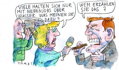 Cartoon: Nebenjobs (medium) by Jan Tomaschoff tagged nebenjobs,schröder,gazprom