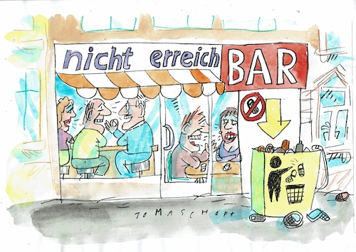 Cartoon: nicht erreichbar (medium) by Jan Tomaschoff tagged handy,kommunikation,medien,handy,kommunikation,medien