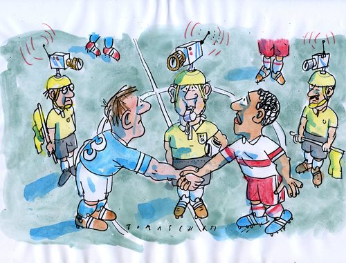 Cartoon: WM (medium) by Jan Tomaschoff tagged wm,fussball,football