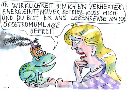 Cartoon: Ökostromumlage (medium) by Jan Tomaschoff tagged ökostromumlage,erneurbare,energie,ökostromumlage,erneurbare,energie