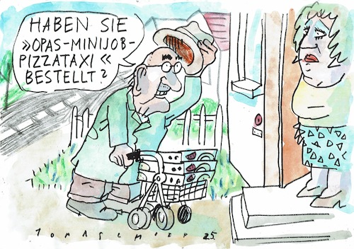 Cartoon: Opa (medium) by Jan Tomaschoff tagged alter,rente,fachkräfte,job,alter,rente,fachkräfte,job