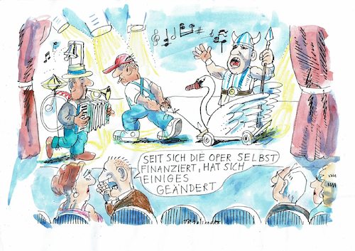 Cartoon: Oper (medium) by Jan Tomaschoff tagged kulturförderung,oper,theater,kulturförderung,oper,theater