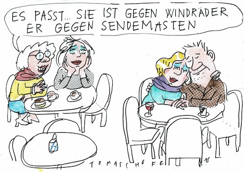 Cartoon: Passt (medium) by Jan Tomaschoff tagged egoismus,umwelt,windenergie,internet,egoismus,umwelt,windenergie,internet