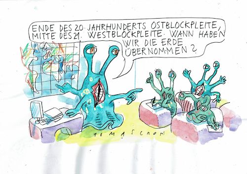 Cartoon: Pleiten (medium) by Jan Tomaschoff tagged finanzkrise,korona,finanzkrise,korona