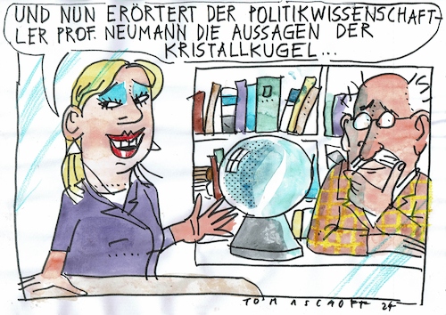 Cartoon: politikwissenschaft (medium) by Jan Tomaschoff tagged politikwissenschaft,empirie,raten,zukunft,politikwissenschaft,empirie,raten,zukunft