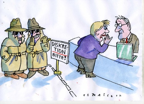 Cartoon: Privatsphäre (medium) by Jan Tomaschoff tagged abhörskandal,abhörskandal