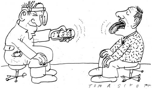 Cartoon: Programmierung (medium) by Jan Tomaschoff tagged arzt,diagnose,programme,tv,gesundheit
