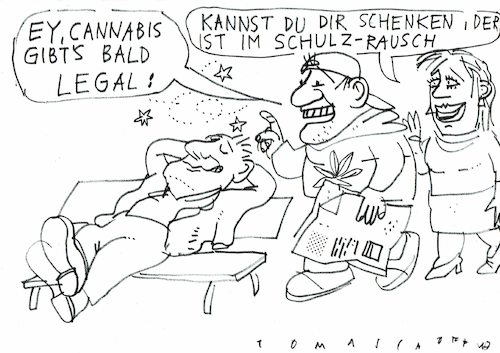 Cartoon: Rausch (medium) by Jan Tomaschoff tagged cannabis,schulz,cannabis,schulz