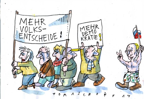Cartoon: Referendum (medium) by Jan Tomaschoff tagged direkte,demokratie,referendum,putin,direkte,demokratie,referendum,putin