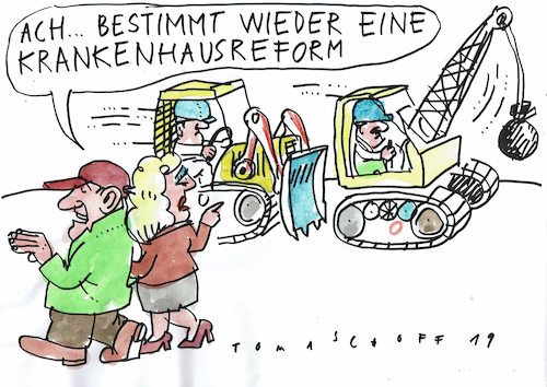 Cartoon: Reform (medium) by Jan Tomaschoff tagged krankenhaus,gesundheit,kosten,krankenhaus,gesundheit,kosten