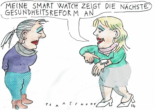 Cartoon: Reformen (medium) by Jan Tomaschoff tagged gesundheit,reform,wende,lauterbach,gesundheit,reform,wende,lauterbach