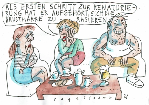 Cartoon: Renaturierung (medium) by Jan Tomaschoff tagged renaturierung,zivilisation,renaturierung,zivilisation