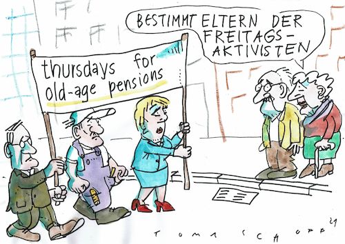 Cartoon: Rente (medium) by Jan Tomaschoff tagged demografie,rentenversicherung,demografie,rentenversicherung