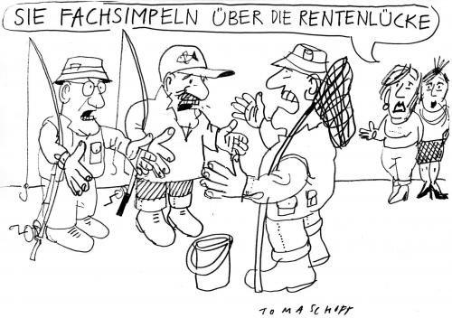 Cartoon: Rentenlücke (medium) by Jan Tomaschoff tagged rentenlücke,renten,senioren