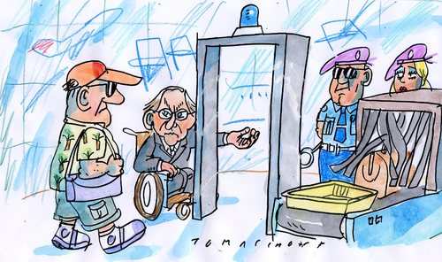 Cartoon: Scanner (medium) by Jan Tomaschoff tagged nacktscanner,flugsicherheit,schäuble