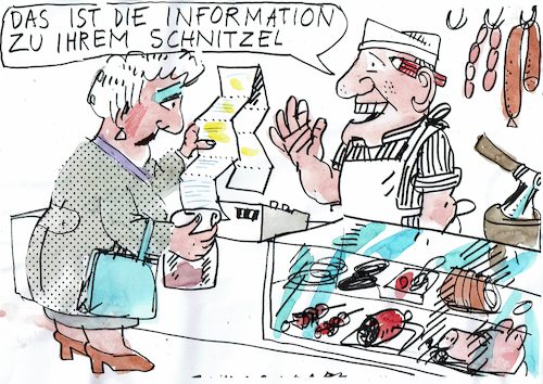 Cartoon: Schnitzel (medium) by Jan Tomaschoff tagged gesundheit,ernöhrung,fleisch,gesundheit,ernöhrung,fleisch